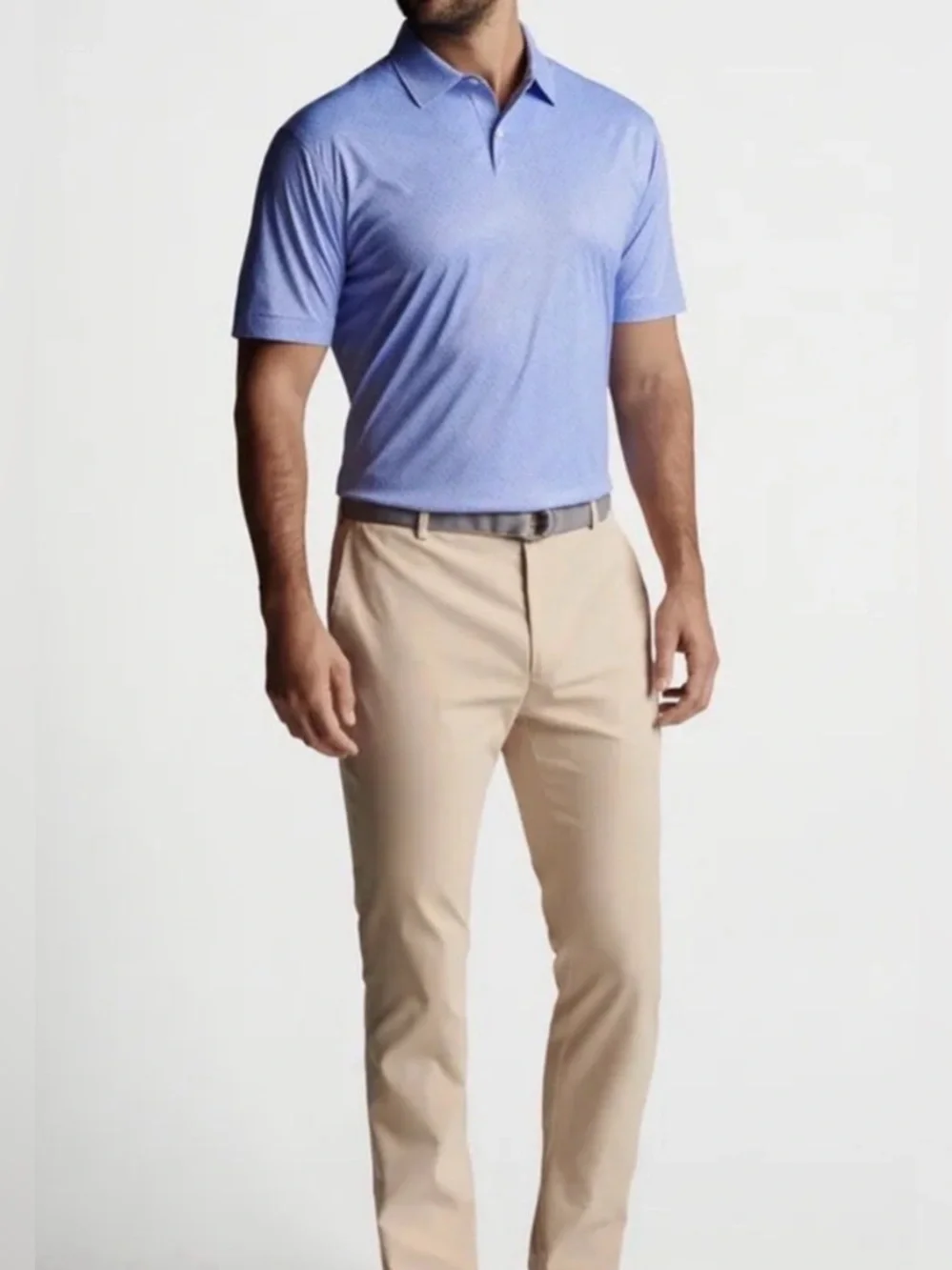 Peter Millar Crown Sport Featherweight Squid Pro Quo Blue Polo Golf Shirt Large - Picture 7 of 9
